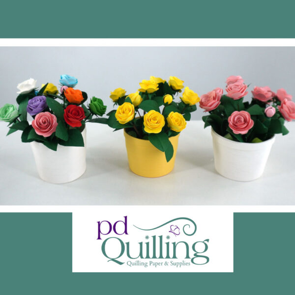 3D Quilled Flower Pots - Roses