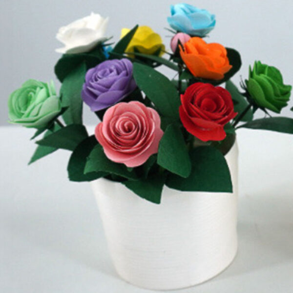 3D Quilled Flower Pots Roses Mixed Colours