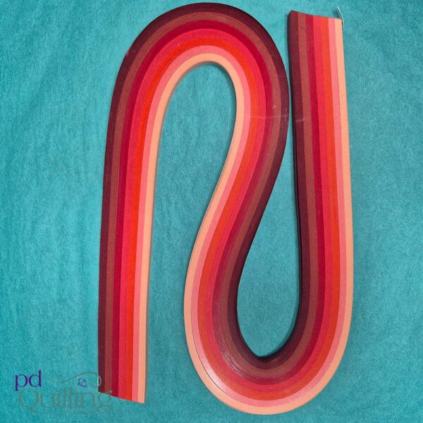 Reds – 7 Colour Mixed Shades Quilling Paper Strips