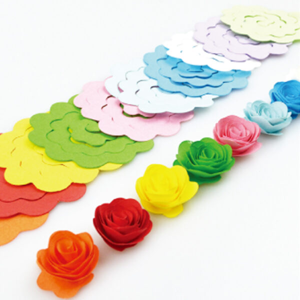 Rose Shaped Papers 7 Colours