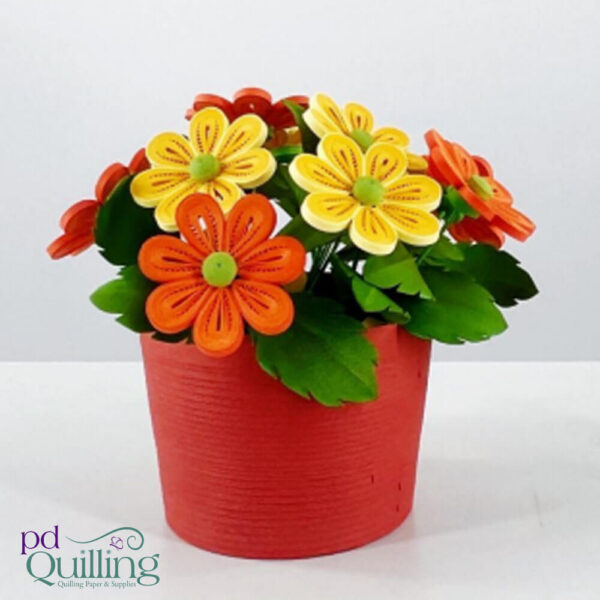 3D Quilled Flower Pots - Daisies