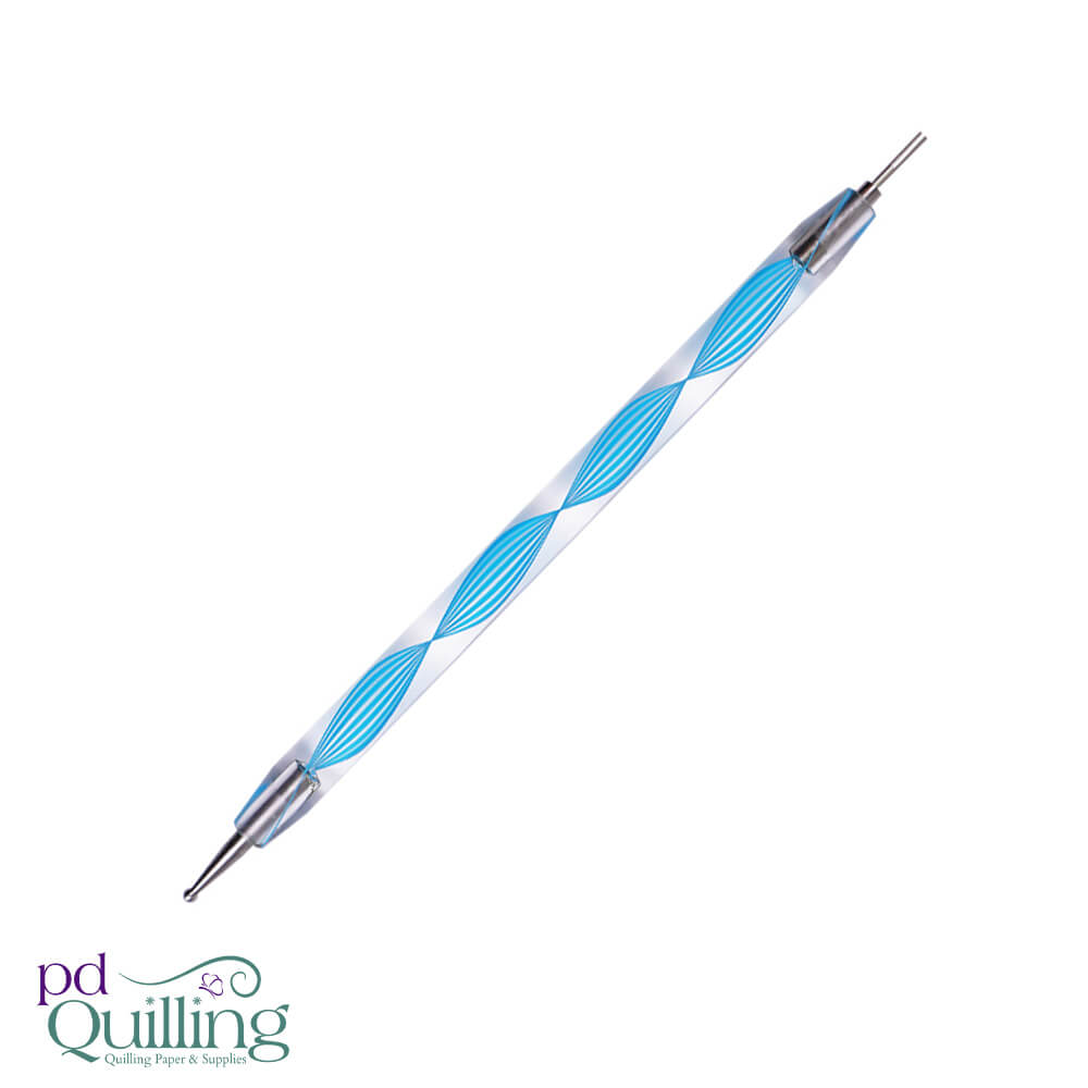 6mm Slotted Quilling Tool with Embossing End Blue