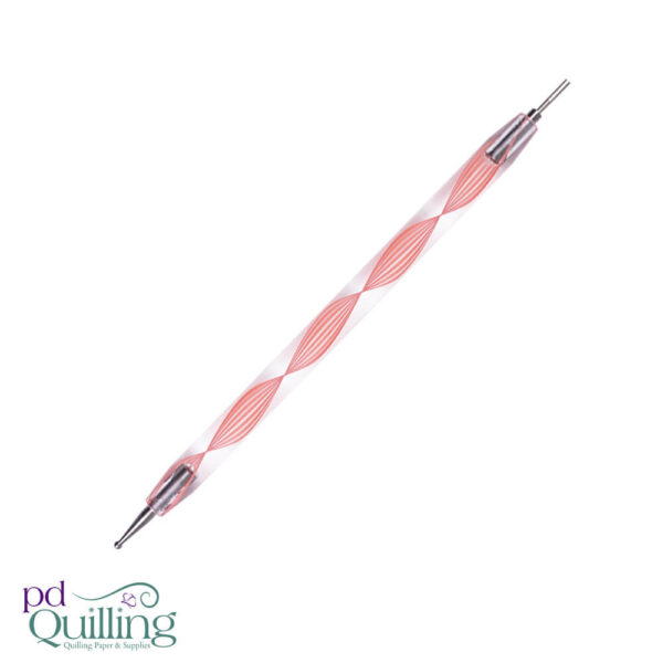 6mm Slotted Quilling Tool with Embossing End Pink