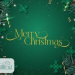 Merry Christmas Green Gift Card