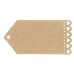 Gift Tags Kraft Heart Cut Edge