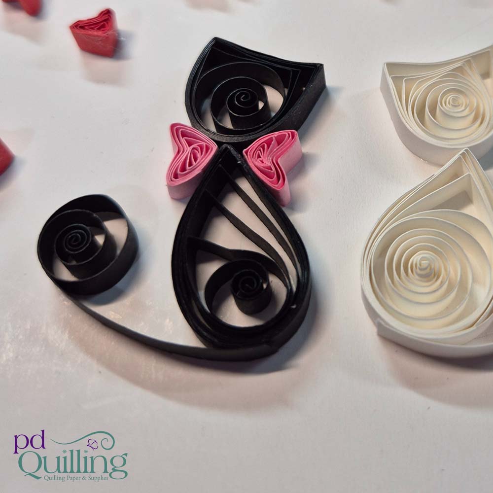 Couple Cats Picture Quilled Cats