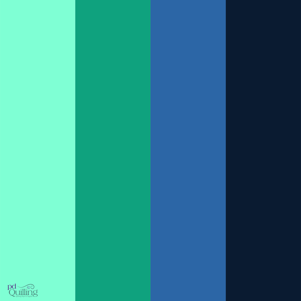 Cyan Shades - Cardstock